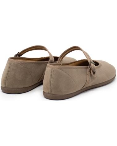 BATILAS MERCEDITAS BAREFOOT SERRATEX TAUPE CON HEBILLA TAUPE