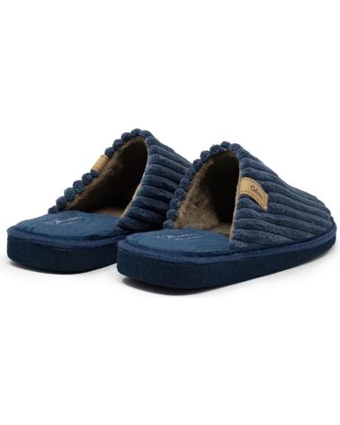 CABRERA CHAUSSONS D'INTÉRIEUR CÔTELÉS BLEU MARINE AZUL MARINO