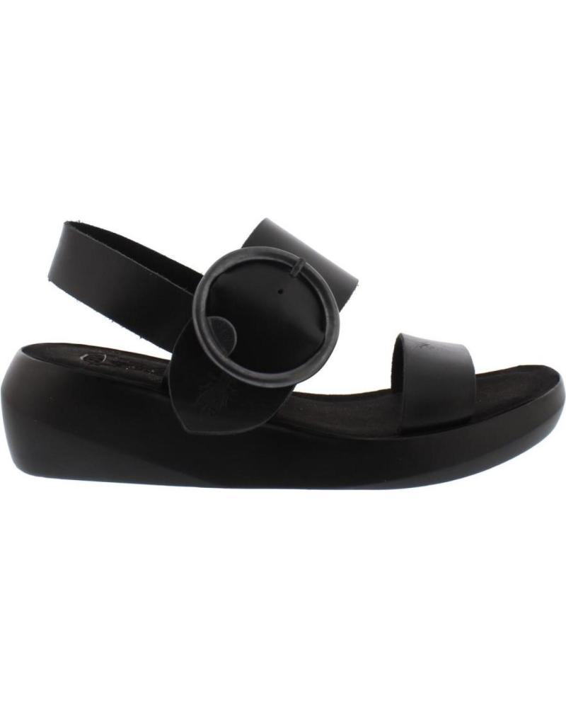 FLY LONDON BANI 739 WEDGE SANDAL BLACK NEGRO