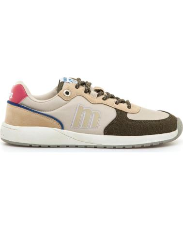 SNEAKERS CASUAL MTNG 60857 UOMO BEIGE E CACHI CON DETTAGLI VERDI E ROSA VERDE