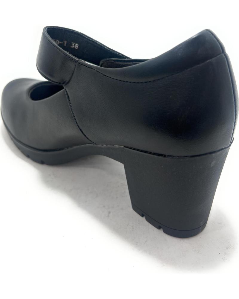 HUALUN SABRINAS COM SALTO E TIRA DE VELCRO CONFORTO - PRETO NEGRO