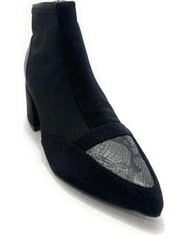 STIVALETTI ELASTICI BUONAROTTI CON TACCO PER DONNA, NERI NEGRO