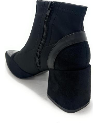 BUONAROTTI ELASTISCHE STIEFELETTEN MIT ABSATZ FÜR DAMEN, SCHWARZ NEGRO