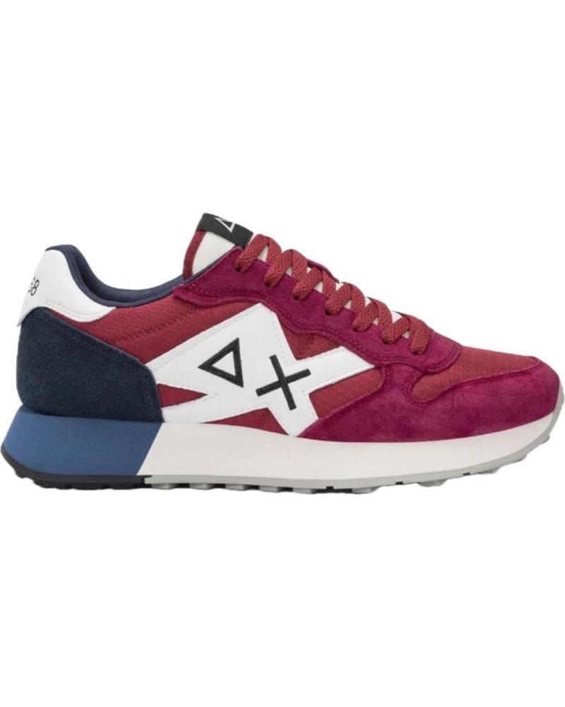 SUN68 SCPZ45113 BURGUNDY AND BLUE SNEAKERS AZUL