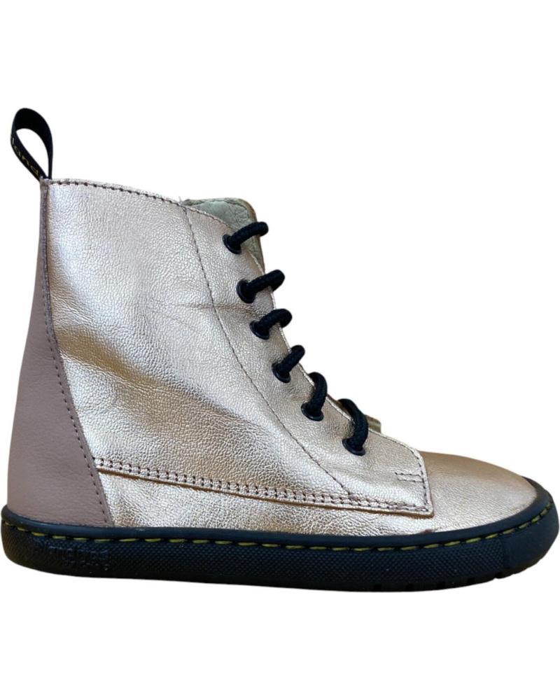 BOTINES CRIOS CHICAGO ROSA METÁLICO CON CORDONES ROSA