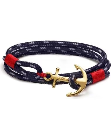 PULSERA TOM HOPE TM0410 DOBLE VUELTA CON ANCLA DORADA
