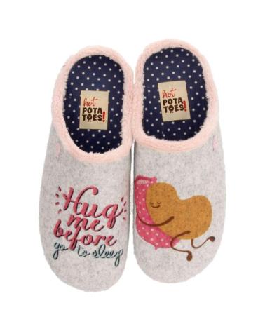 Pantufas de Mulher HOT POTATOES ZAPATILLAS ESTAR POR CASA MUJER HOT POTATOES 6707 GRIS
