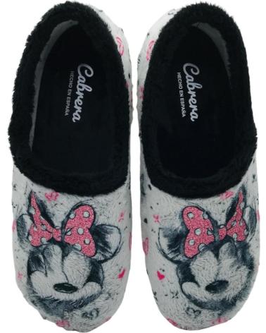CABRERA WOMEN'S CLOSED SLIPPERS MINNIE MOUSE 3222 GREY GRIS