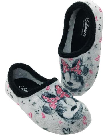 CABRERA WOMEN'S CLOSED SLIPPERS MINNIE MOUSE 3222 GREY GRIS