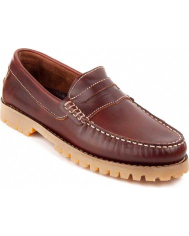 LEDER-MOKASSINS PURAPIEL NAUTIF HERREN BRAUN BROWN