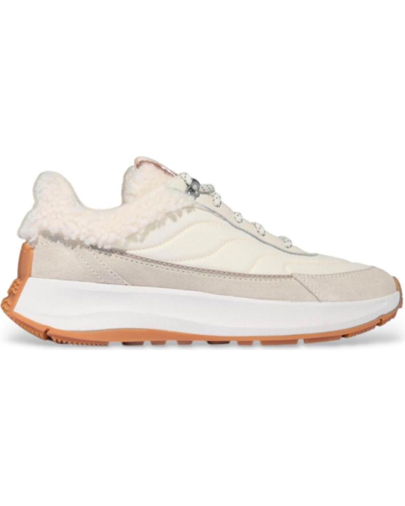 FITFLOP SNEAKERS MUJER F-MODE FLOW SHEARLING-MIX BEIG BEIGE