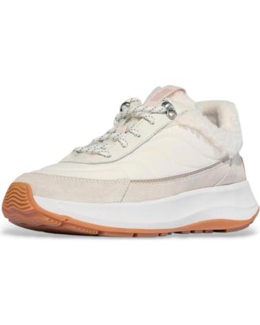 FITFLOP SNEAKERS MUJER F-MODE FLOW SHEARLING-MIX BEIG BEIGE