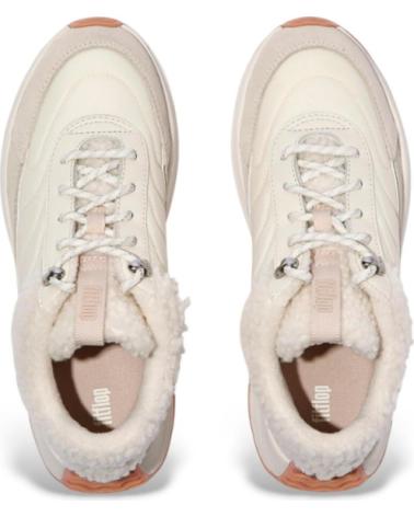 FITFLOP SNEAKERS MUJER F-MODE FLOW SHEARLING-MIX BEIG BEIGE
