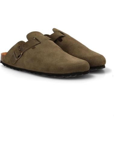 KESLEM ZUECO DESTALONADO PARA HOMBRE EN COLOR CAQUI KAKI