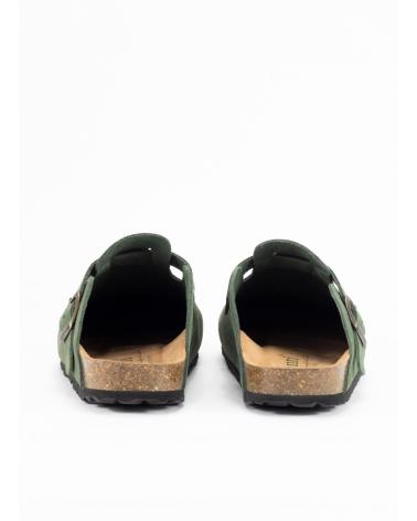 KESLEM ZUECO DESTALONADO PARA MUJER EN COLOR VERDE KAKI