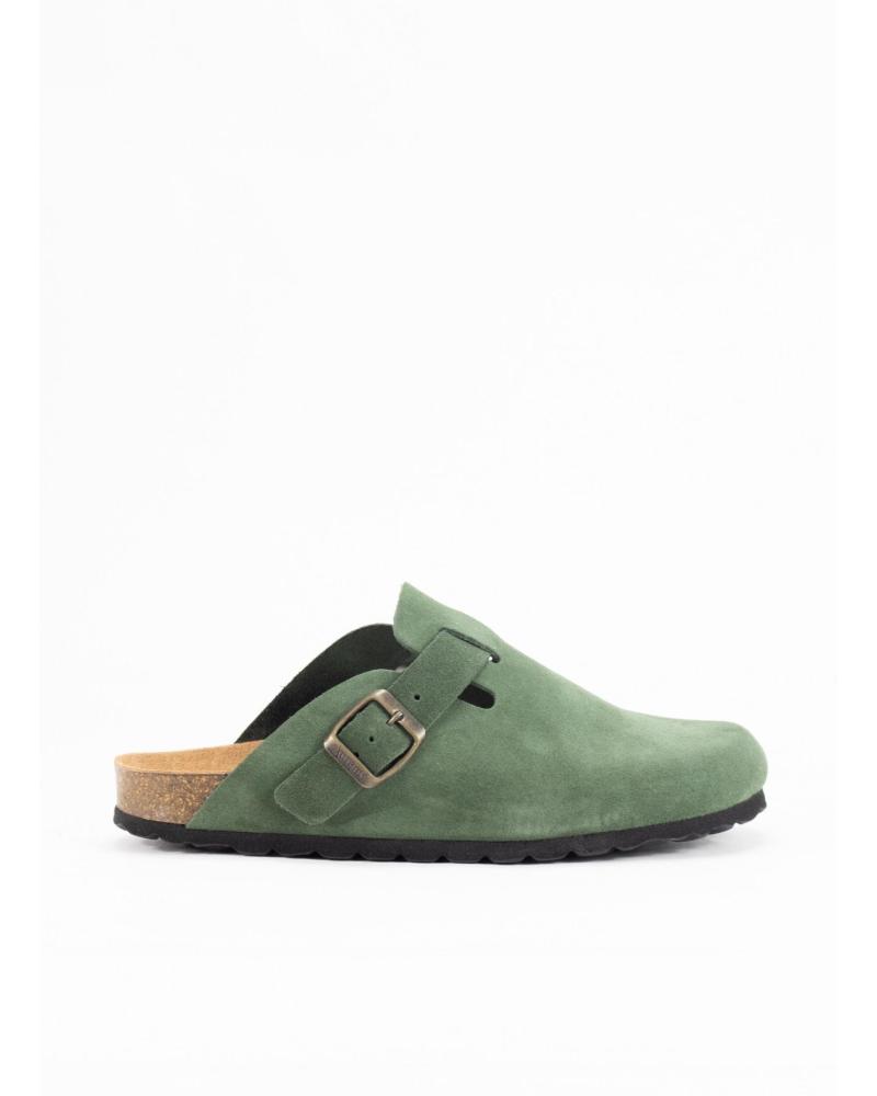 KESLEM ZUECO DESTALONADO PARA MUJER EN COLOR VERDE KAKI