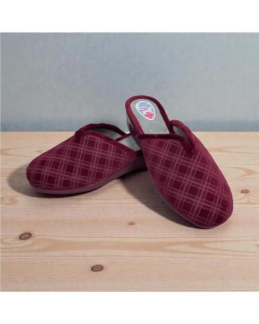 CALZADOMANIA ZAPATILLA ABERTURA CUADRO BURDEOS