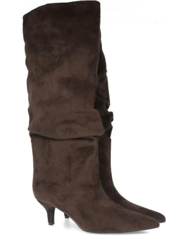 BUBBLE BOBBLE 2512A BOTAS ARRUGADAS CON TACON CHUPETE MARRON