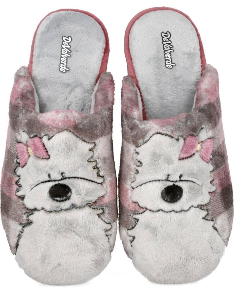 DEVALVERDE 263 ZAPATILLAS DE CASA MUJER GRIS