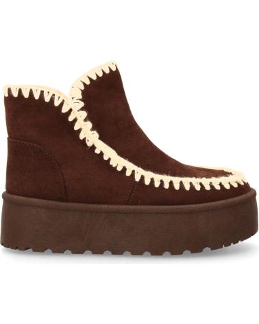 PUNTOSALAO SHEARLING ANKLE BOOTS WOMEN COFFEE LEATHER VARIOS COLORES