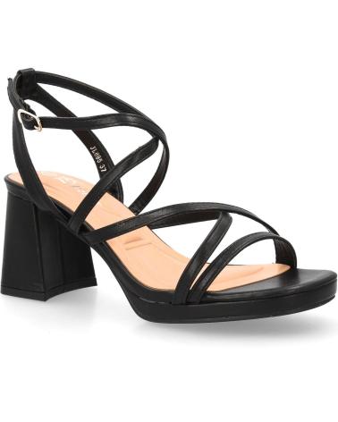 PUNTOSALAO WOMEN'S ELEGANT MID HEEL SANDALS JL895 (BLACK) VARIOS COLORES