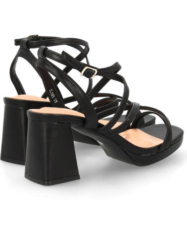 PUNTOSALAO WOMEN'S ELEGANT MID HEEL SANDALS JL895 (BLACK) VARIOS COLORES