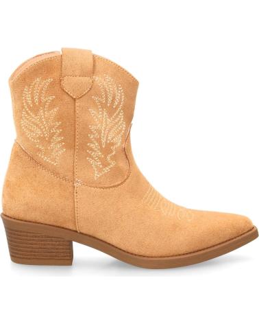 PUNTOSALAO BOTTINES STYLE WESTERN FEMME TIGE COURTE TALON MOYEN BEIGE VARIOS COLORES