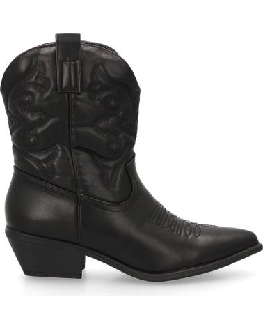 PUNTOSALAO BOTTINES STYLE WESTERN FEMME TIGE COURTE TALON MOYEN NOIR VARIOS COLORES