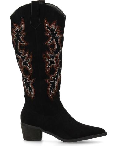 PUNTOSALAO BOTTES WESTERN TALON MOYEN TIGE HAUTE BRODÉ FEMME VARIOS COLORES