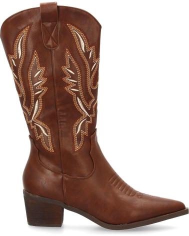 BOTTES COUNTRY PUNTOSALAO TALON MOYEN TIGE HAUTE BRODEE FEMME VARIOS COLORES