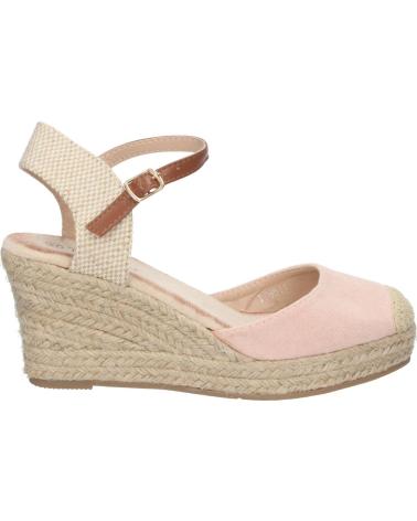 SANDALIAS DE CUÑA PUNTOSALAO CON HEBILLA YUTE MUJER ROSA VARIOS COLORES