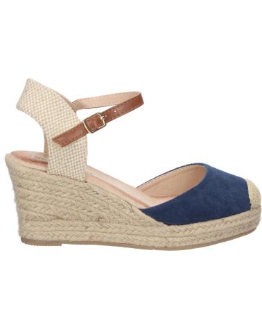 SANDALIAS DE CUÑA PUNTOSALAO CON HEBILLA YUTE MUJER AZUL MARINO VARIOS COLORES
