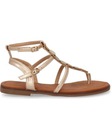 SANDALIAS PLANAS PUNTOSALAO MUJER W-5290 CHAMPÁN CON TIRAS DORADAS VARIOS COLORES