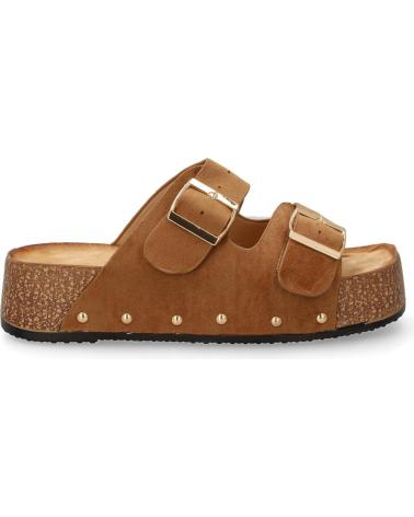 SANDALIAS DE PLATAFORMA ANATÓMICAS PUNTOSALAO MUJER W-5290 CAMEL VARIOS COLORES