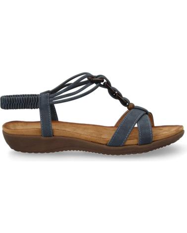 SANDALIAS PLANAS PUNTOSALAO CON ADORNO AZUL AF-52 PARA MUJER VARIOS COLORES
