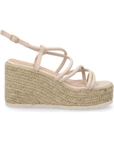 SANDALI CON ZEPPA PUNTOSALAO CON PLATEAU IN IUTA DA DONNA VARIOS COLORES