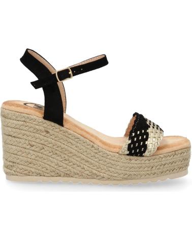 SANDÁLIAS DE CUNHA DE JUTA COM FIVELA PUNTOSALAO FEMININAS VARIOS COLORES