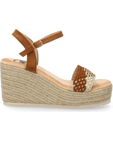SANDÁLIAS DE CUNHA DE JUTA COM FIVELA PUNTOSALAO FEMININAS VARIOS COLORES