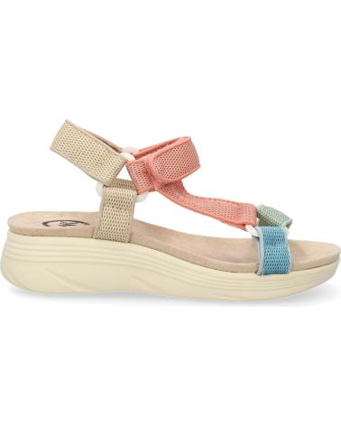 PUNTOSALAO SANDALIAS PLANAS COMODAS VELCRO PARA MUJER COLOR ROJO FF-86 VARIOS COLORES