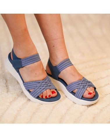 PUNTOSALAO SANDALIAS PLANAS DE MUJER COMODAS COLOR AZUL NS-5150 VARIOS COLORES