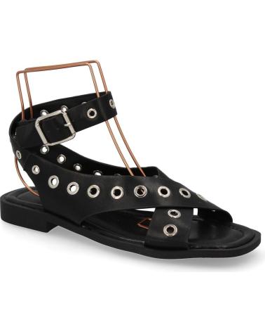 PUNTOSALAO SANDALIAS PLANAS DE MUJER OJALES DE METAL COLOR NEGRO 2287 VARIOS COLORES