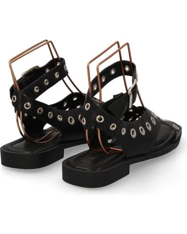 PUNTOSALAO SANDALIAS PLANAS DE MUJER OJALES DE METAL COLOR NEGRO 2287 VARIOS COLORES