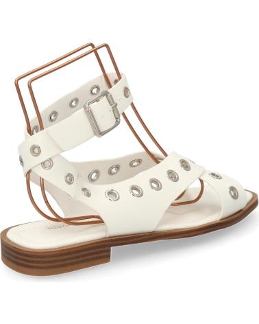 PUNTOSALAO SANDALIAS PLANAS DE MUJER OJALES DE METAL COLOR BLANCO 2287 VARIOS COLORES