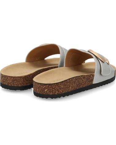 PUNTOSALAO SANDALIAS PLATEADAS PLANAS COMODAS DISENO PARA MUJER VR5-175 VARIOS COLORES