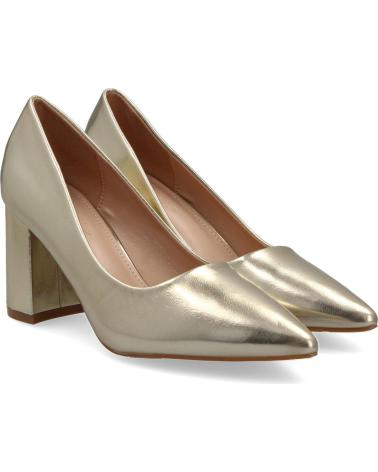 PUNTOSALAO ZAPATOS DORADOS DE TACON COMODO ESTILO SALON Y PUNTA FINA MU VARIOS COLORES