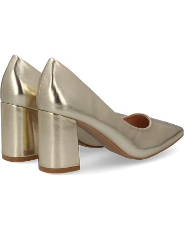 PUNTOSALAO ZAPATOS DORADOS DE TACON COMODO ESTILO SALON Y PUNTA FINA MU VARIOS COLORES