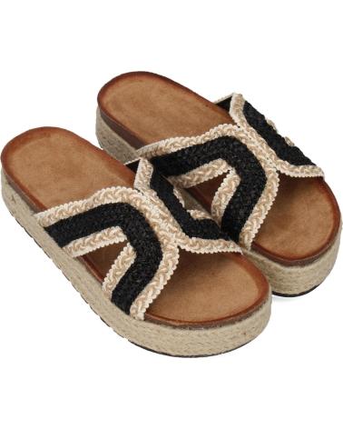 PUNTOSALAO SANDALIAS PLANAS EN YUTE PALA TRENZADA PARA MUJER COLOR NEGR VARIOS COLORES