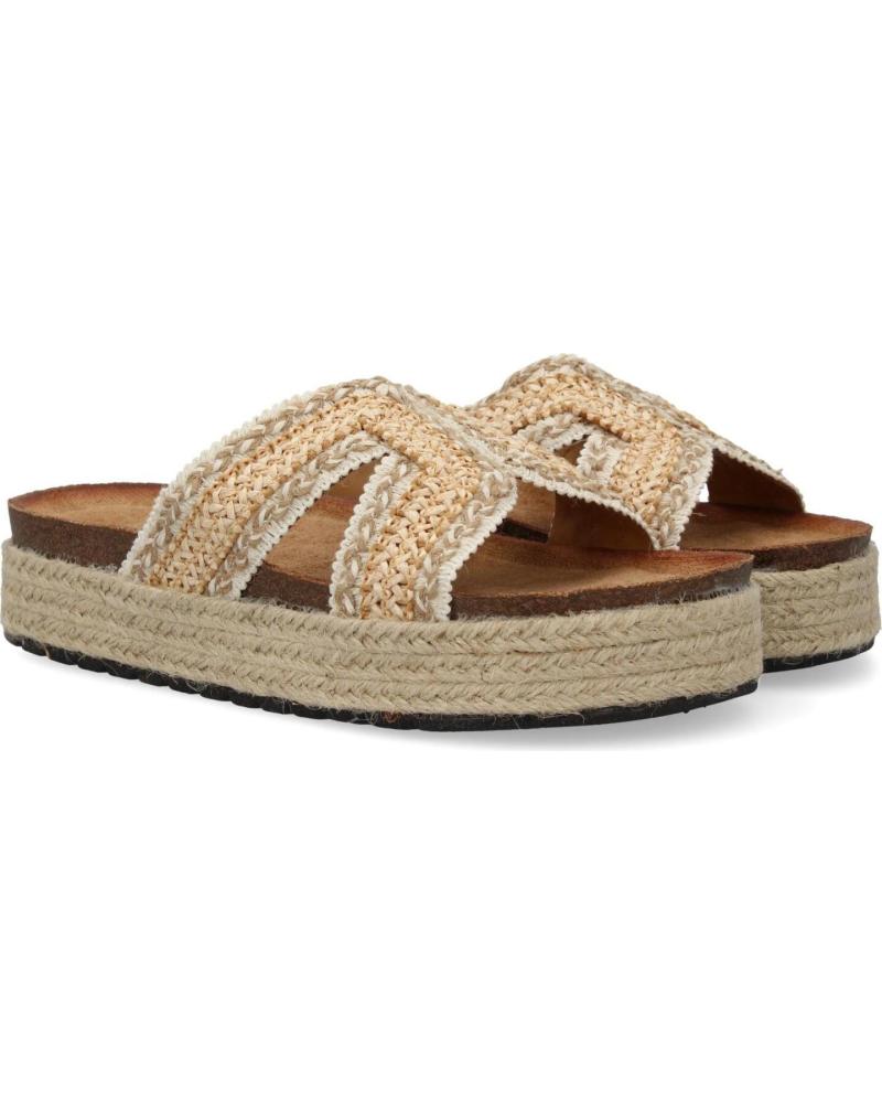 PUNTOSALAO SANDALIAS PLANAS EN YUTE PALA TRENZADA PARA MUJER COLOR BEIG VARIOS COLORES