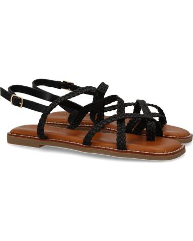 PUNTOSALAO SANDALIAS PLANAS COMODAS TRENZADAS PARA MUJER COLOR NEGRO 1U VARIOS COLORES