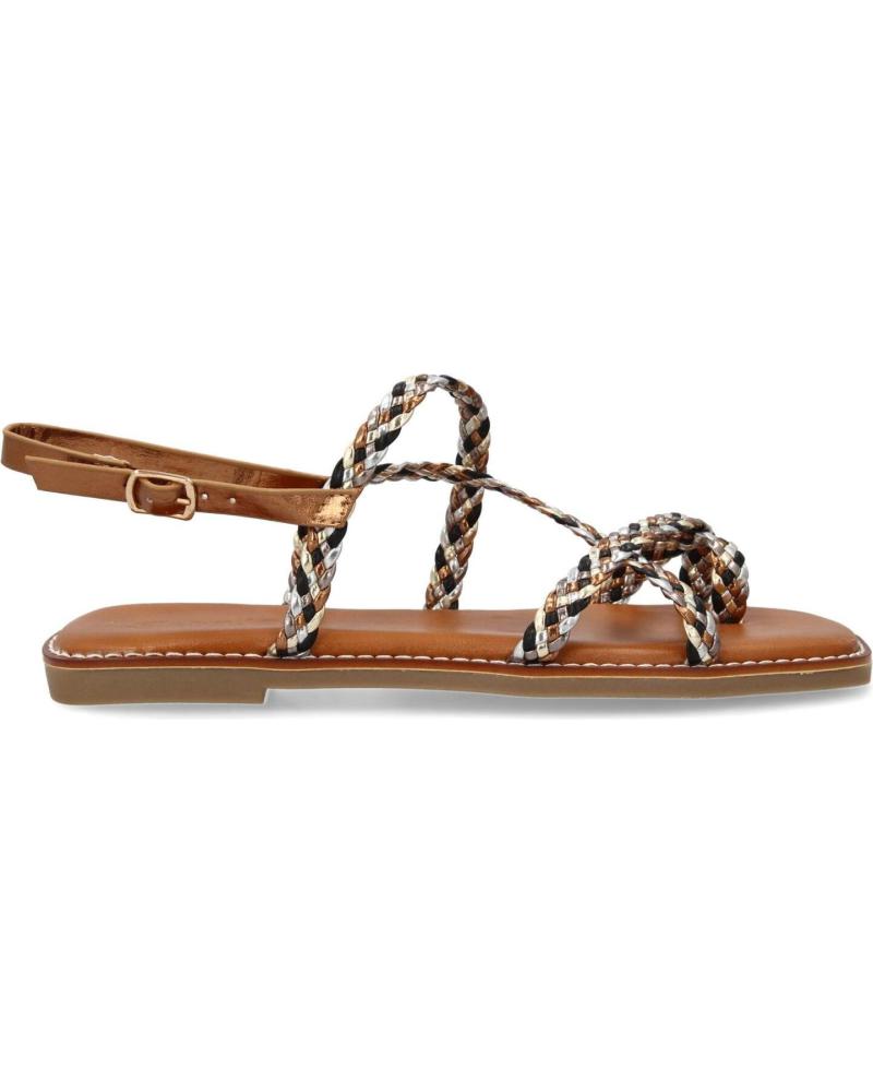 PUNTOSALAO SANDALIAS PLANAS COMODAS TRENZADAS PARA MUJER COLOR CHAMPAN VARIOS COLORES